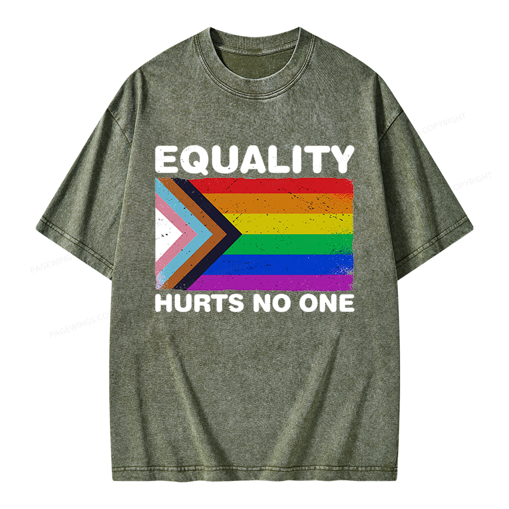 Pagewings Equality Hurts No One Unisex Washed T-shirt