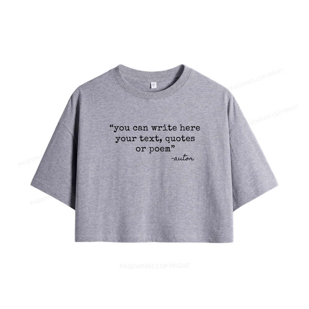 Pagewings Personalized Quote Women Crop Tops