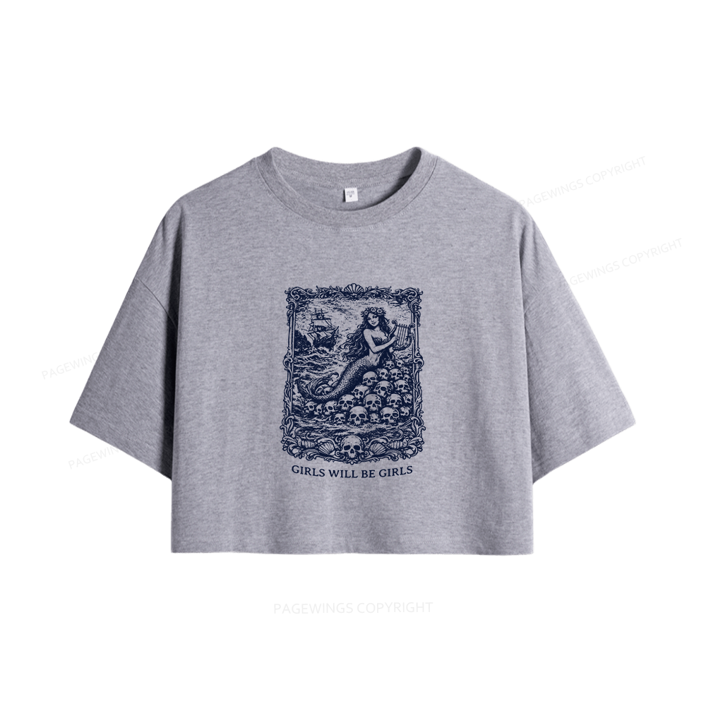 Pagewings Girls Will Be Girls Women Crop Tops
