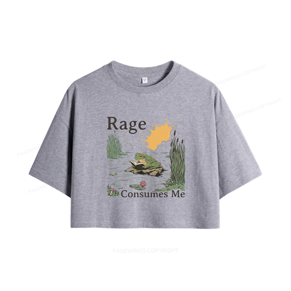 Pagewings Rage Consumes Me Women Crop Tops