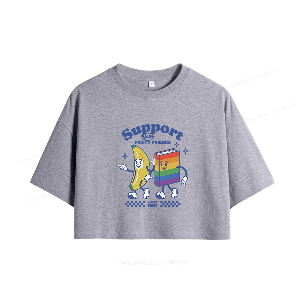 Pagewings Fruity Friends Women Crop Tops