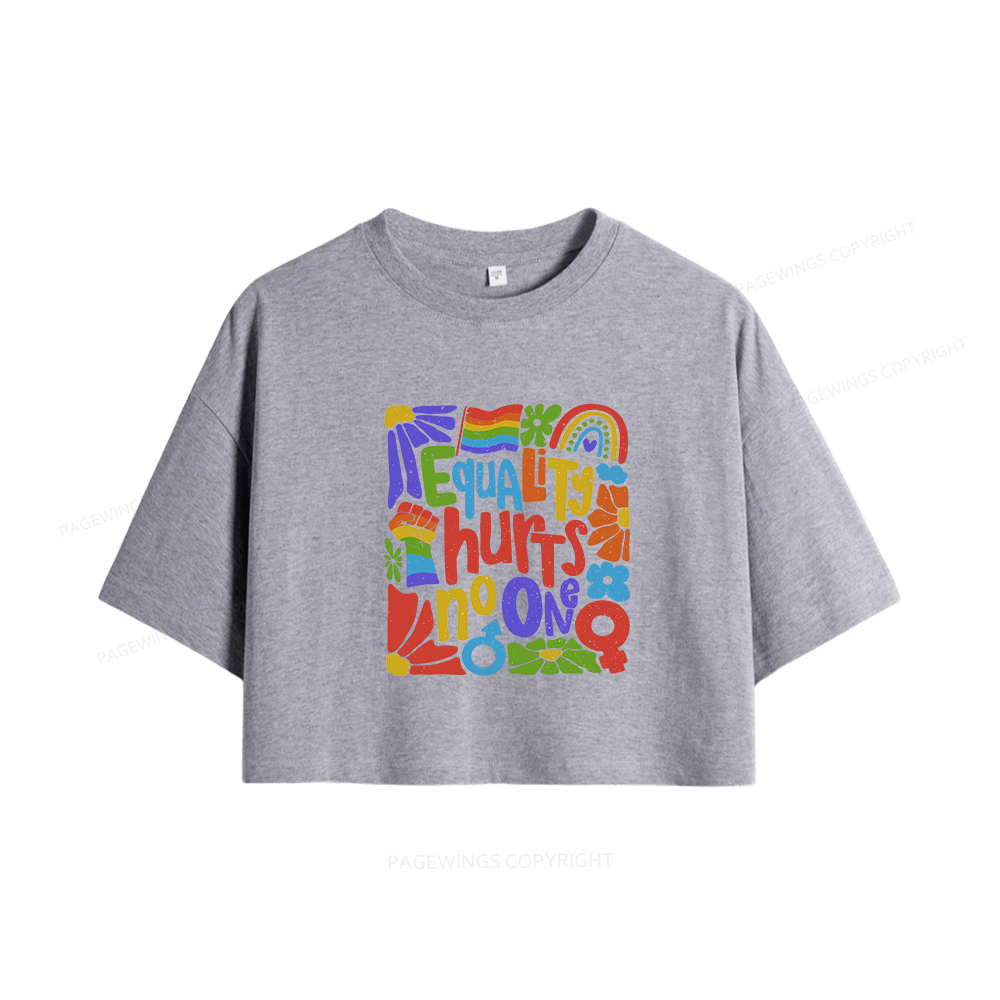 Pagewings Equality Hurts No One Women Crop Tops