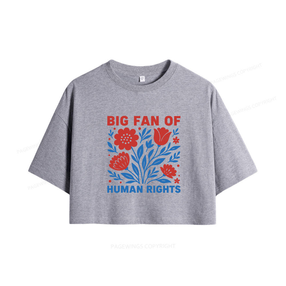 Pagewings Big Fan Of Human Women Crop Tops