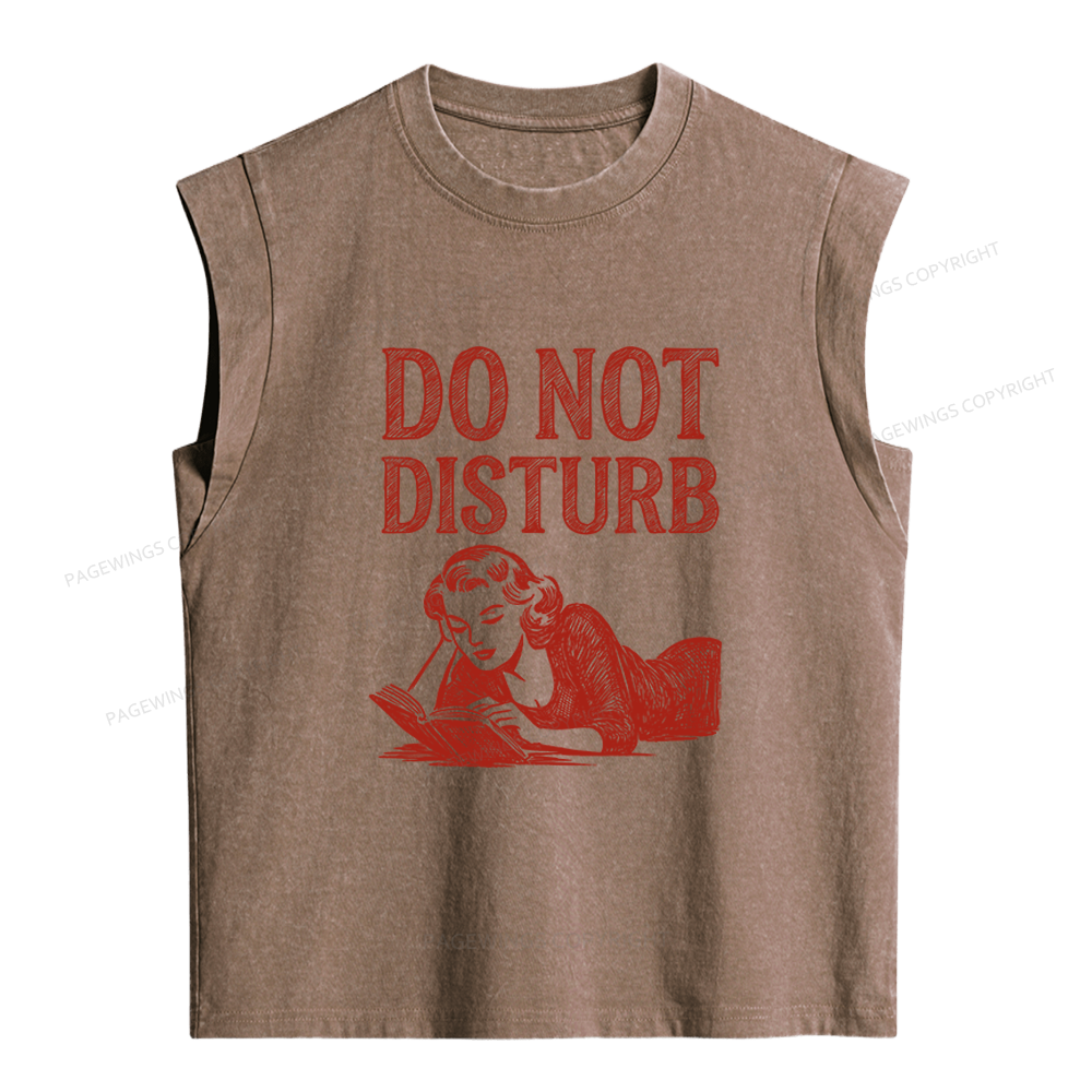 Pagewings Do Not Disturb Women's Washed Tank Top