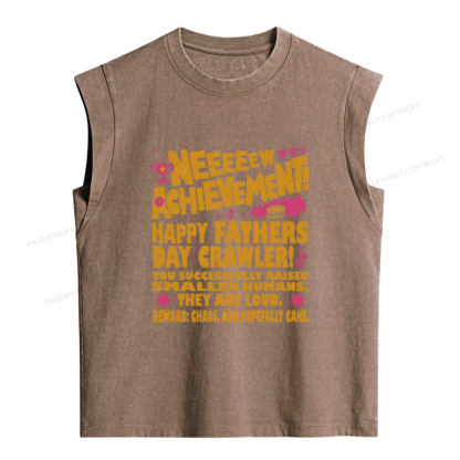 Pagewings Dad Achievement Women's Washed Tank Top