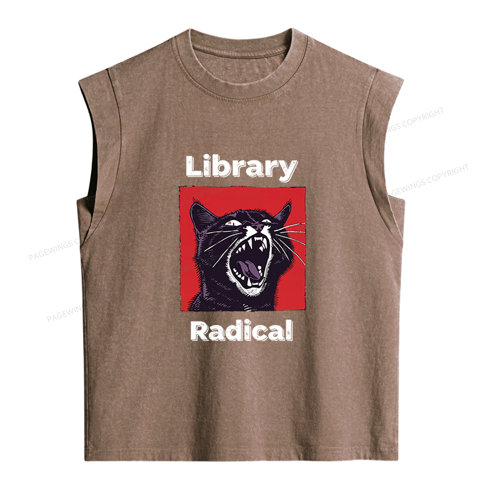 Pagewings Library Radical Women's Washed Tank Top