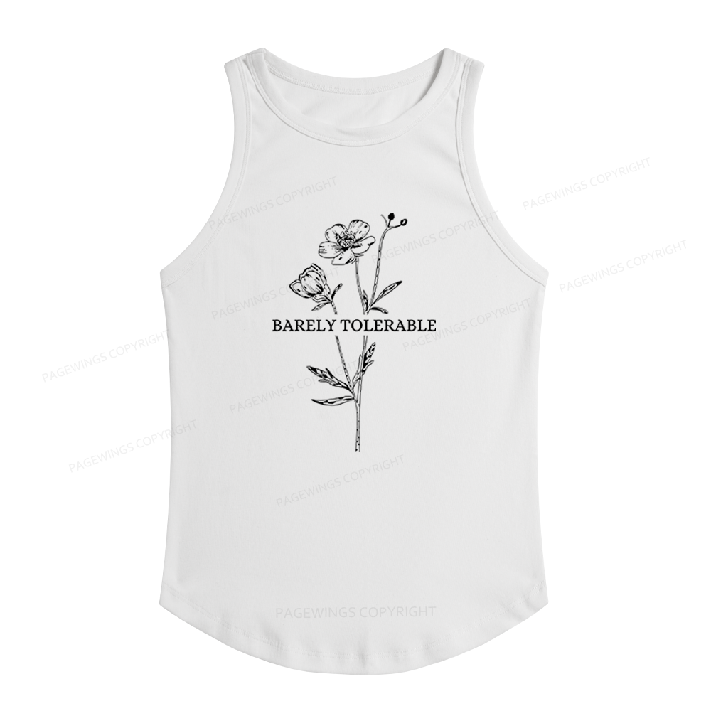 Pagewings Slim Fit Barely Tolerable Women's Fitted Tank Top