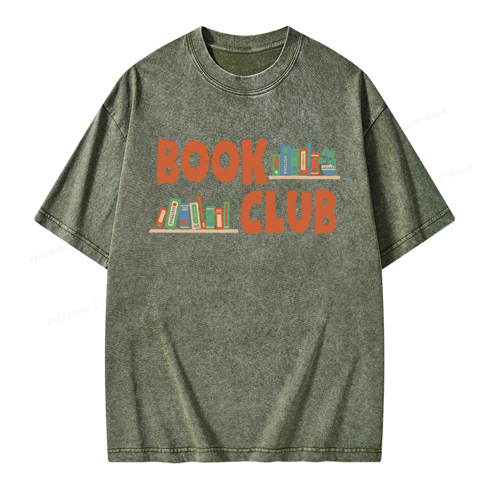 Pagewings Book Club Unisex Washed T-shirt