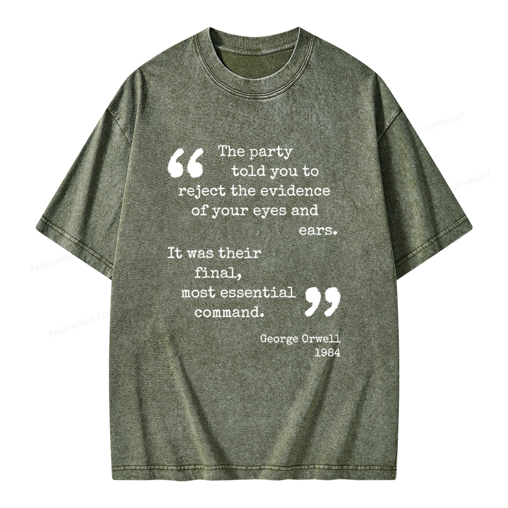 Pagewings It Was Their Final Most Essential Command Unisex Washed T-shirt