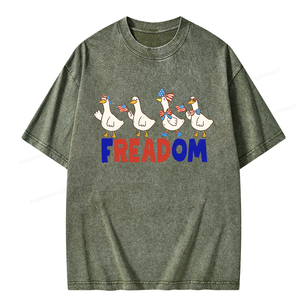 Pagewings Freadom Unisex Washed T-shirt