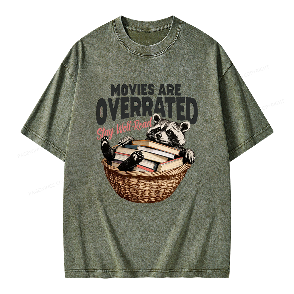 Pagewings Stay Well-Read Unisex Washed T-shirt