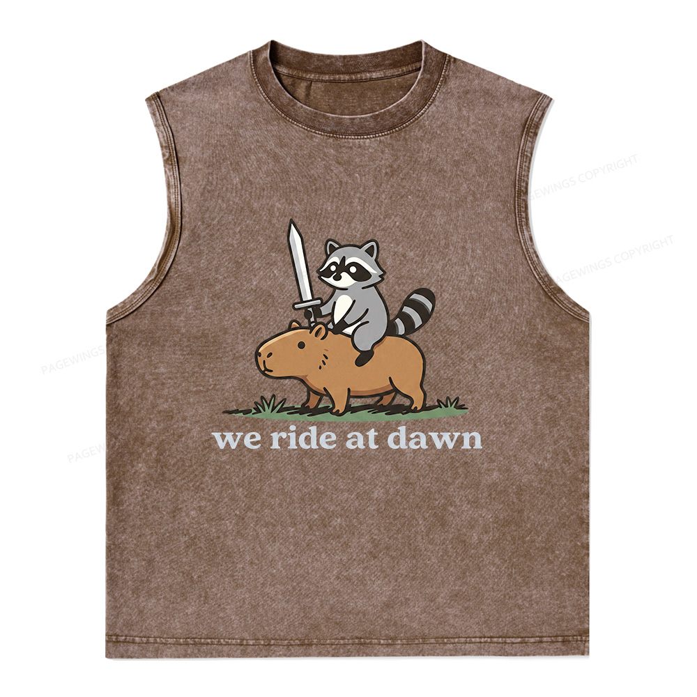 Pagewings We Read At Dawn Unisex Washed Tank Top
