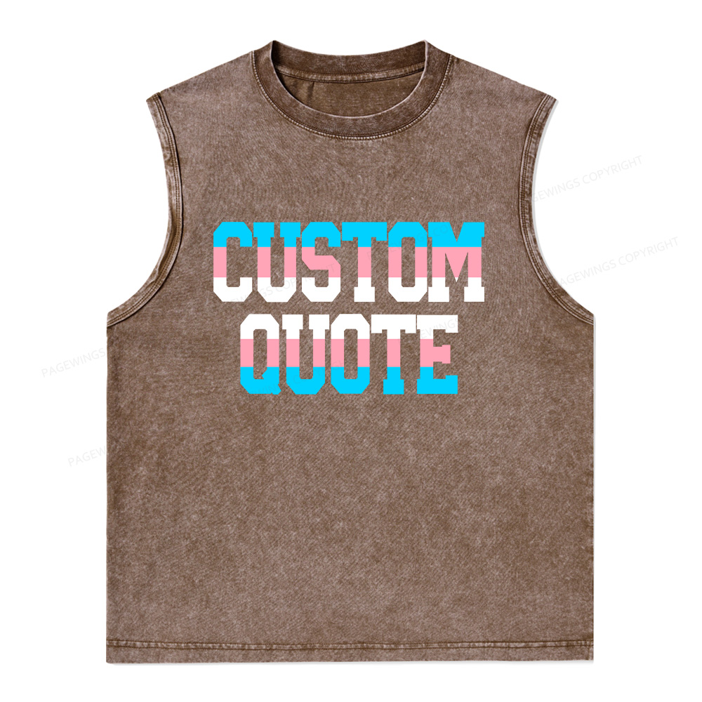 Pagewings Personalized LGBTQ Quote Unisex Washed Tank Top