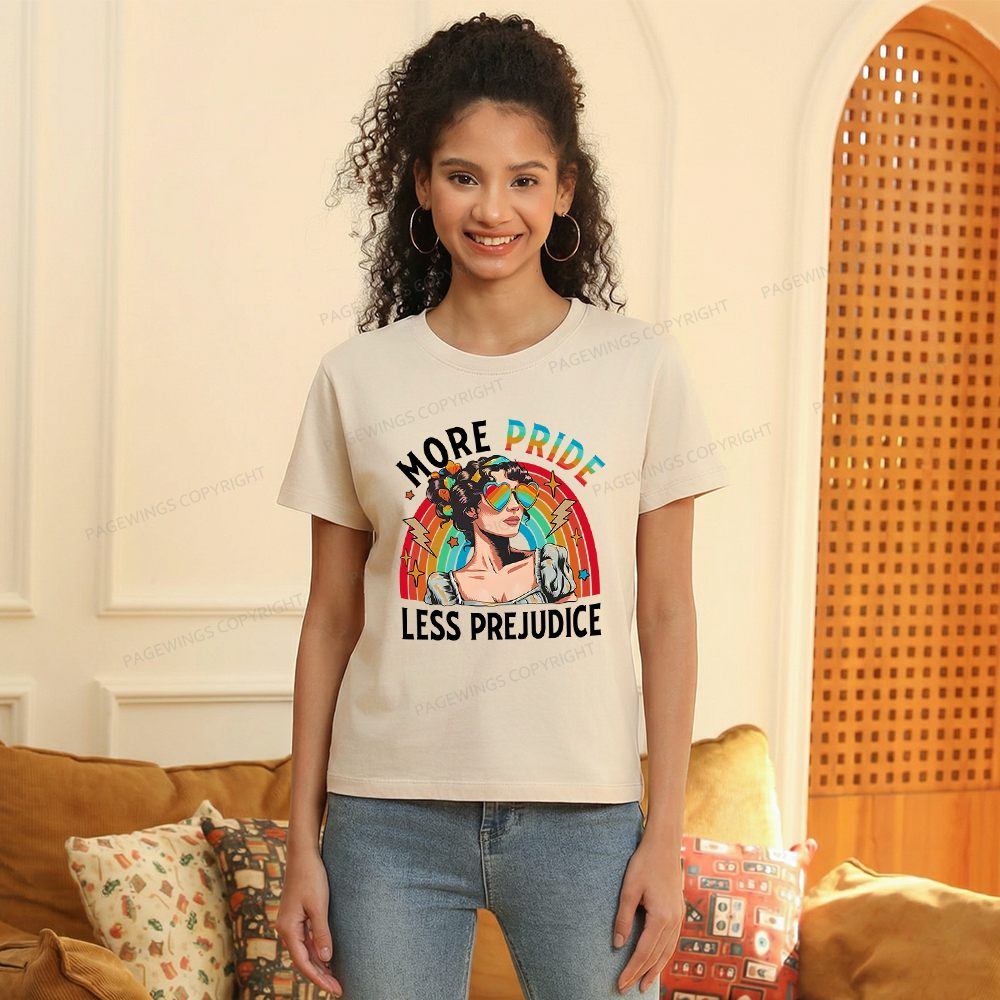 Pagewings More Pride Less Prejudice Women's Washed T-shirt