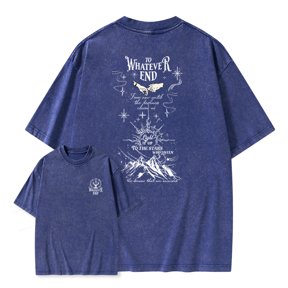 Pagewings Whatever End Unisex Washed T-shirt