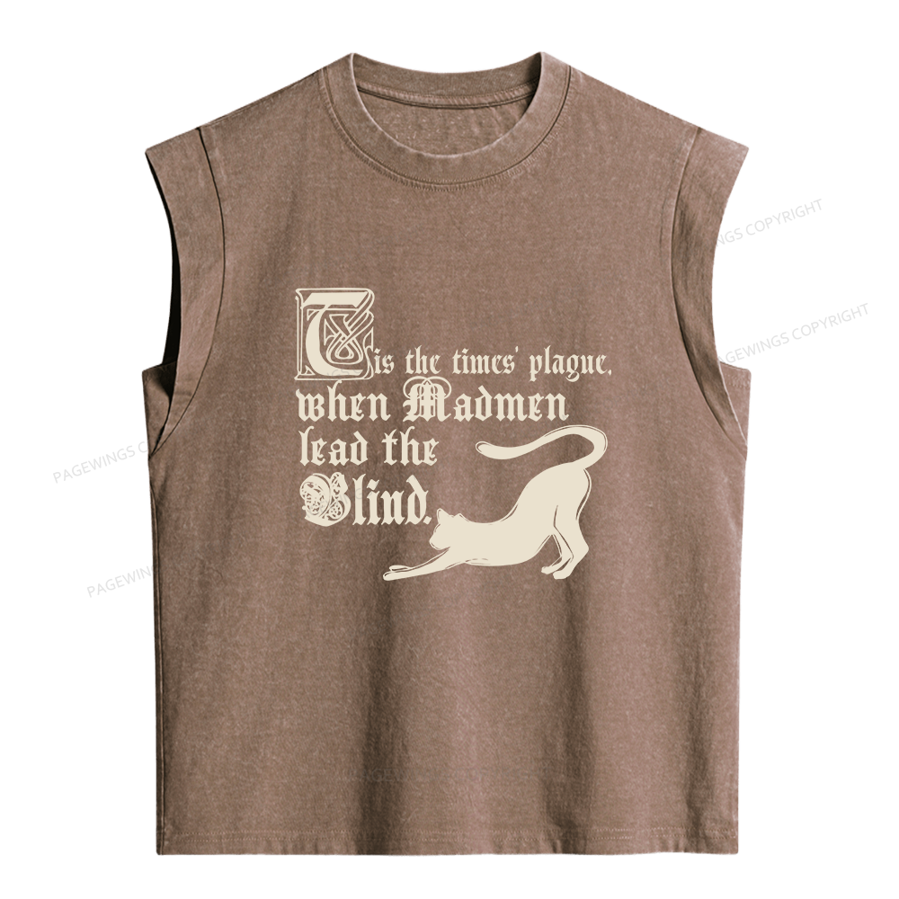 Pagewings When Madmen Lead The Blind Women's Washed Tank Top