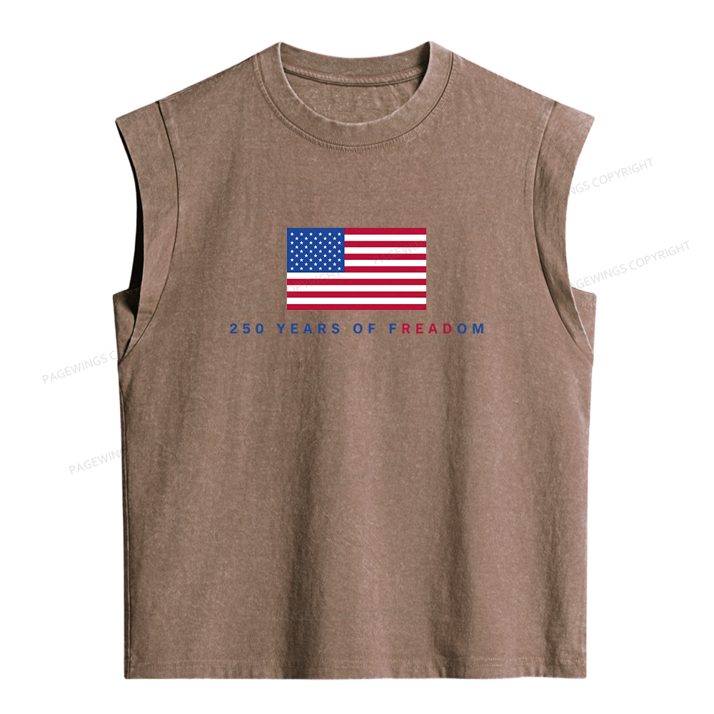 Pagewings 250 Years of Freedom Women's Washed Tank Top
