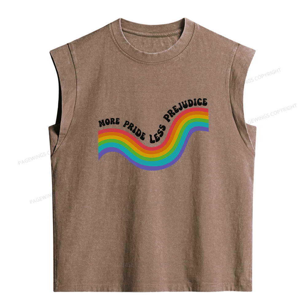 Pagewings More Pride Less Prejudice Women's Washed Tank Top