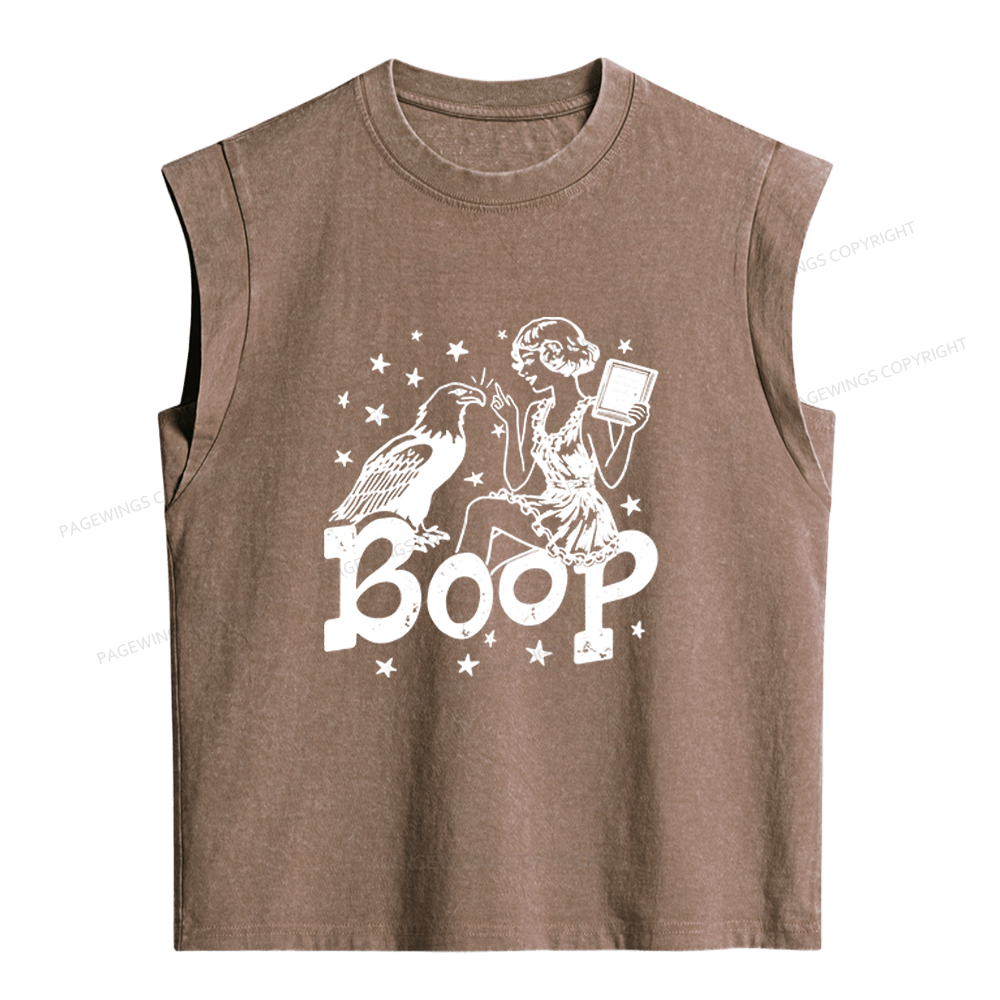 Pagewings Eagle Boop Women's Washed Tank Top