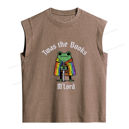 Pagewings Twas the Books Women's Washed Tank Top