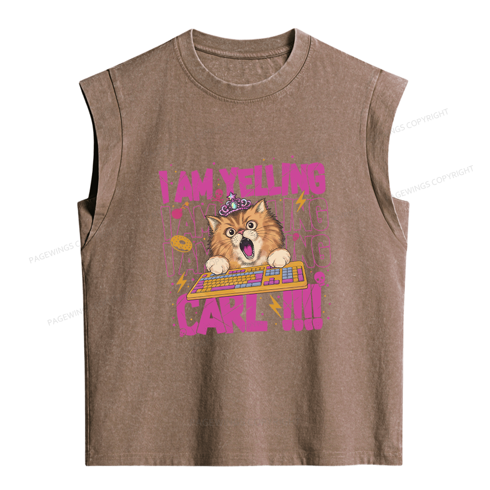 Pagewings I Am Yelling Women's Washed Tank Top