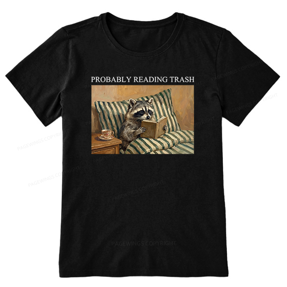 Pagewings Reading Trash Racoon Unisex Classic T-shirt