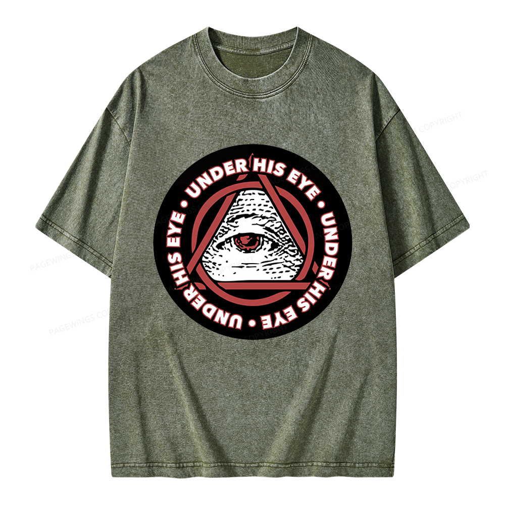 Pagewings Under His Eye Unisex Washed T-shirt
