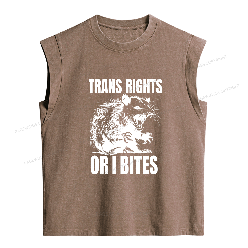 Pagewings Trans Rights Women's Washed Tank Top