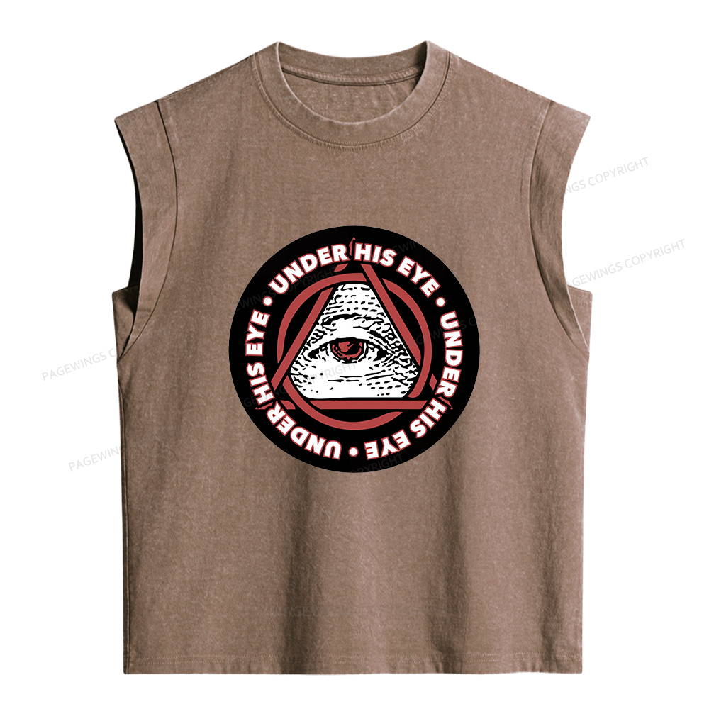 Pagewings Under His Eye Women's Washed Tank Top