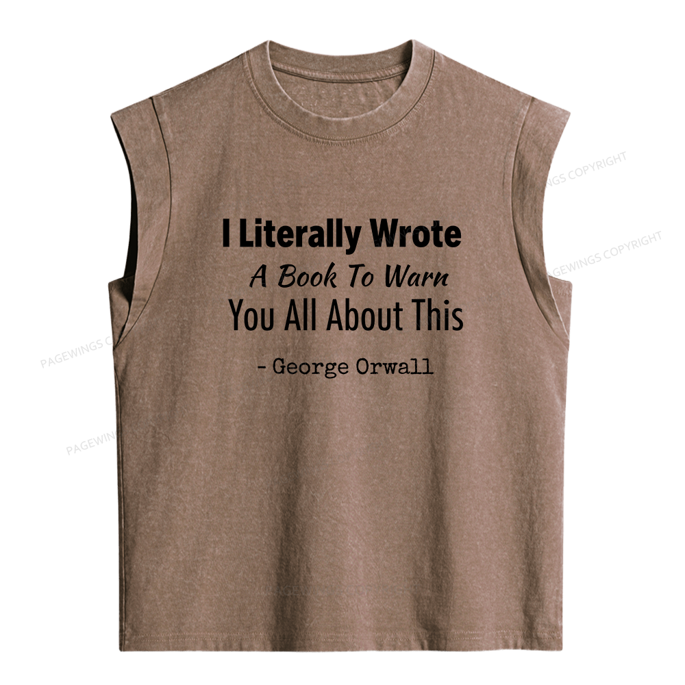 Pagewings I Literally Wrote A Book To Warn You Women's Washed Tank Top