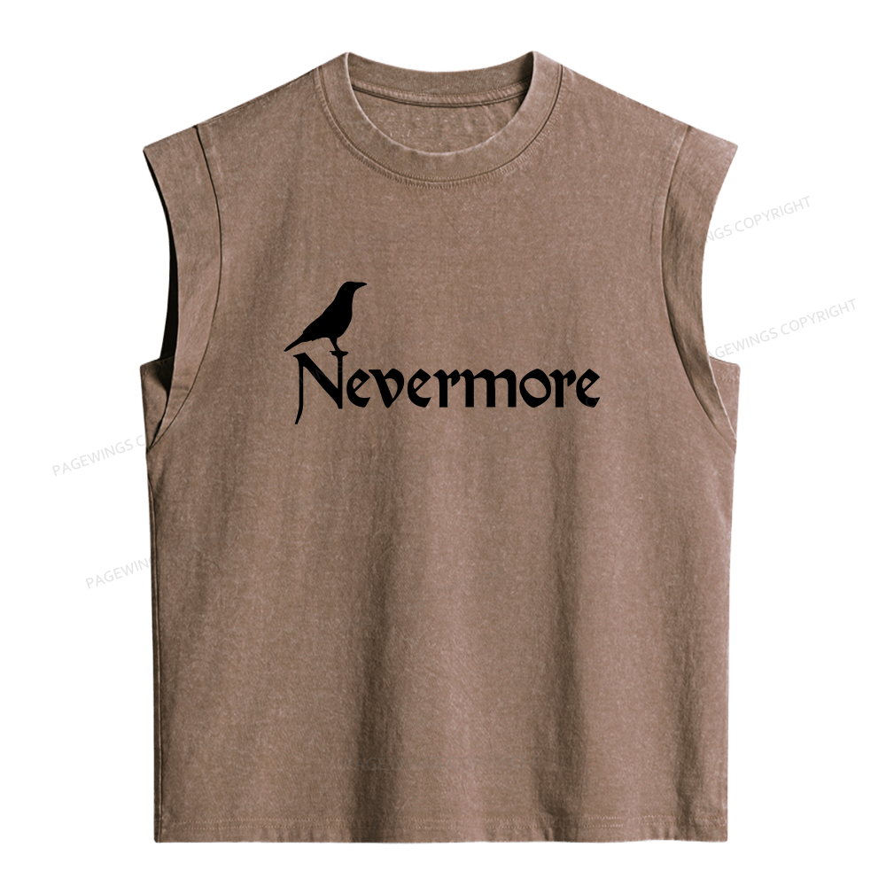 Pagewings Nevermore Women's Washed Tank Top