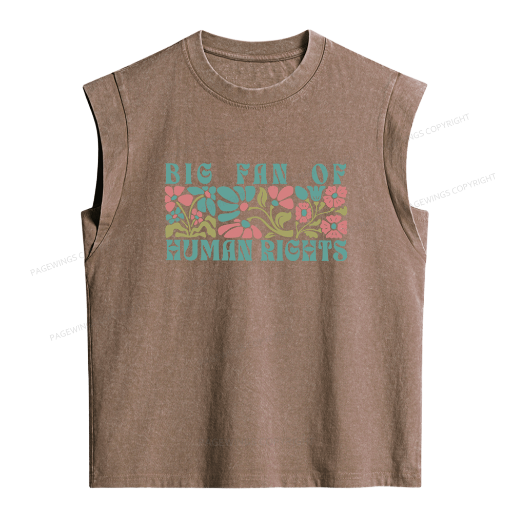 Pagewings Boho Human Rights Women's Washed Tank Top