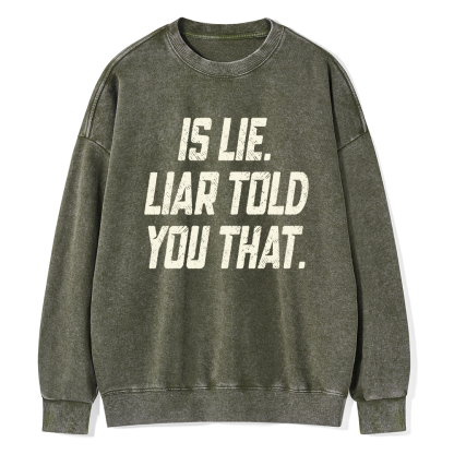 Pagewings Is Lie Liar Told You That Unisex Washed Sweatshirt