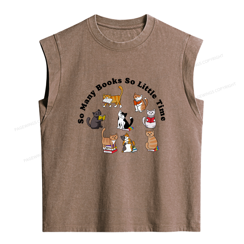 Pagewings Pride Flag Cat Women's Washed Tank Top
