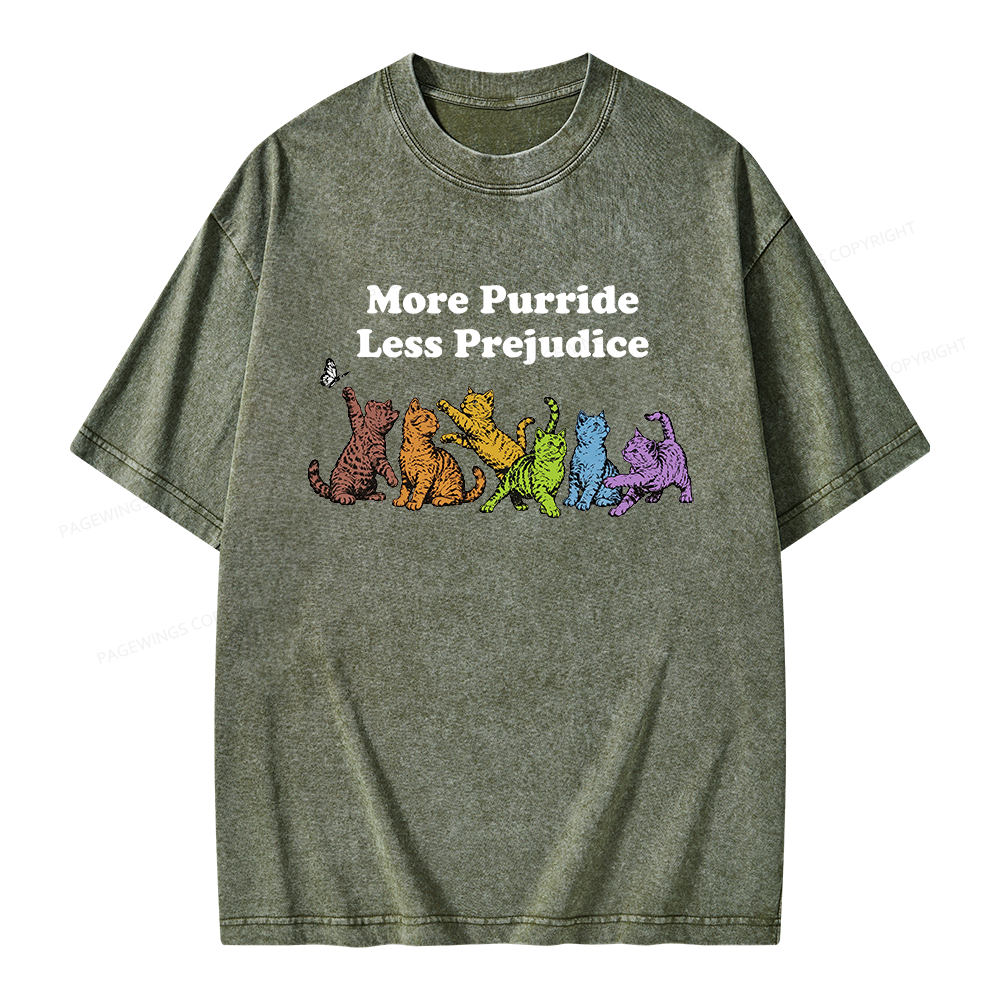 Pagewings More Purride Less Prejudice Unisex Washed T-shirt