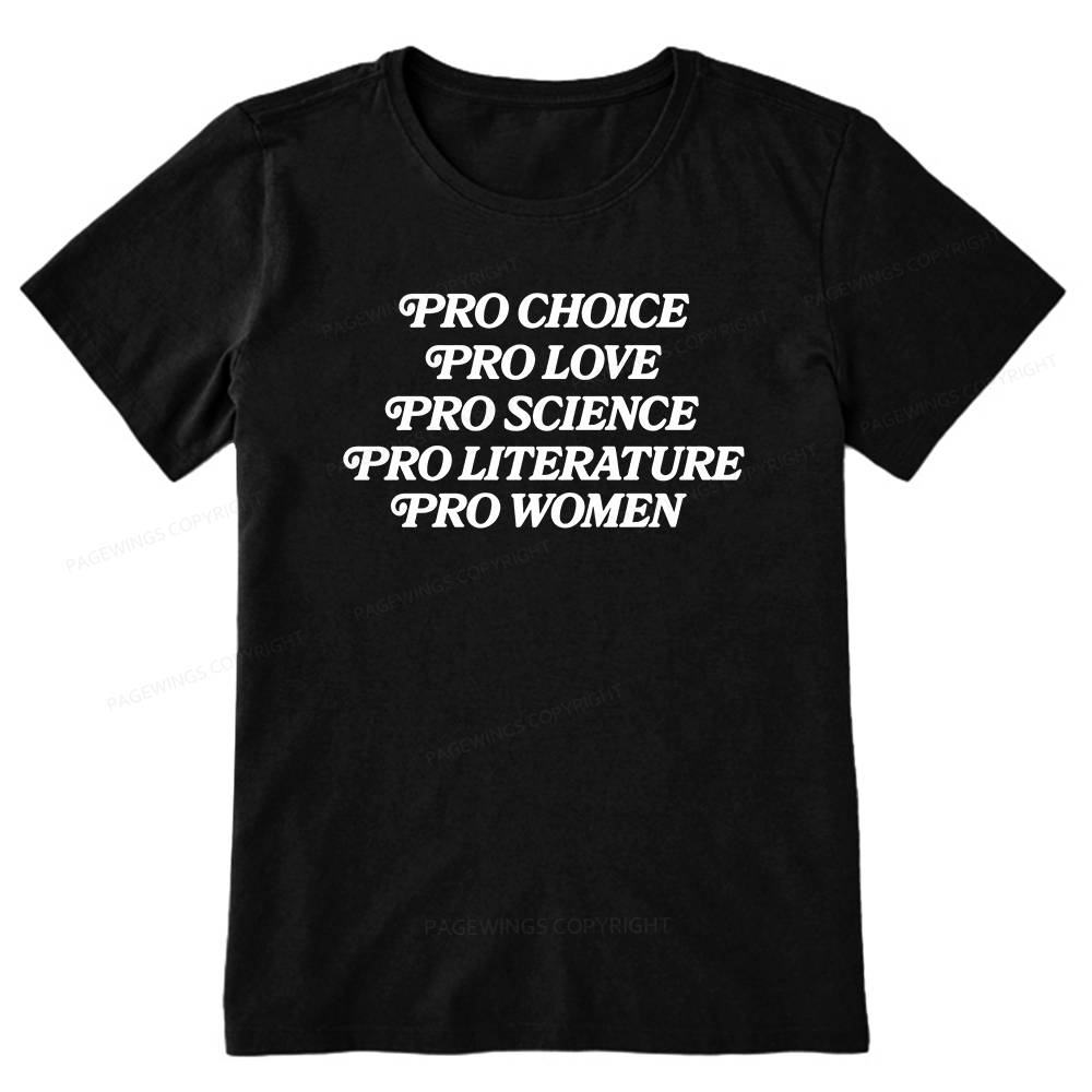 Pagewings Pro Choice Love Science Literature Unisex Classic T-shirt