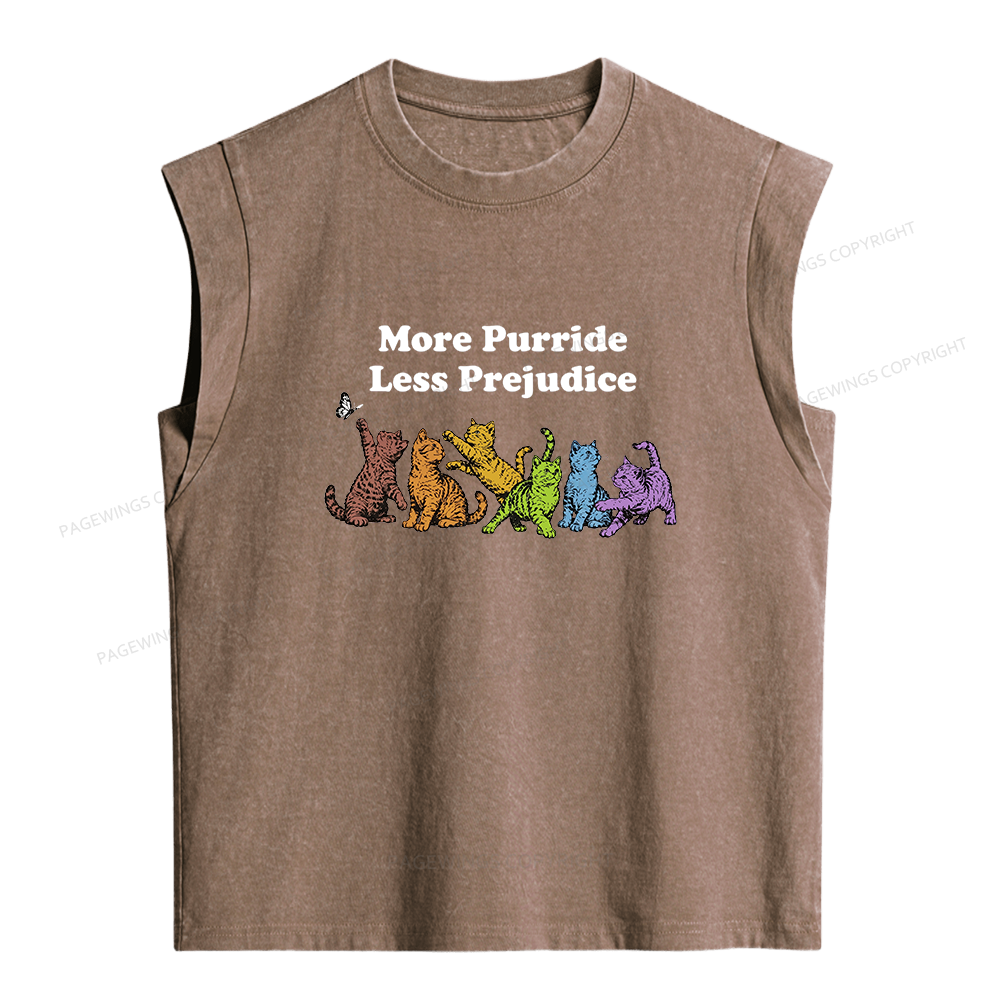 Pagewings More Pride Less Prejudice Women's Washed Tank Top