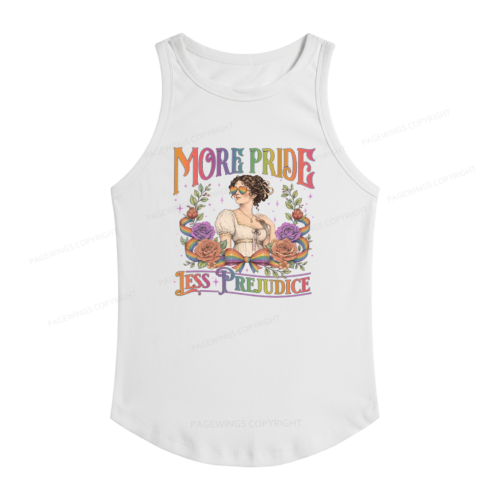 Pagewings More Pride Less Prejudice Women's Fitted Tank Top