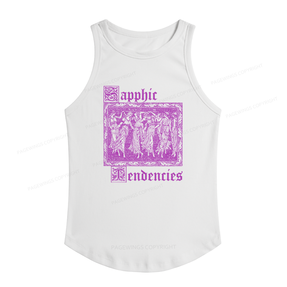 Pagewings Sapphic Tendencies Women's Fitted Tank Top
