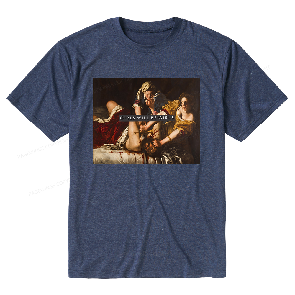 Pagewings Soft Girls Will Be Girls Unisex Heather T-Shirt