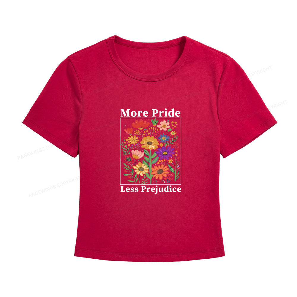 Pagewings Pagewings More Pride Less Prejudice Women's Baby Tee