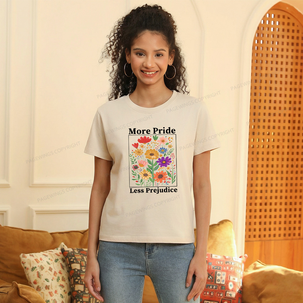 Pagewings More Pride Less Prejudice Women's Washed T-shirt