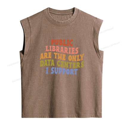 Pagewings Public Libraries Women's Washed Tank Top