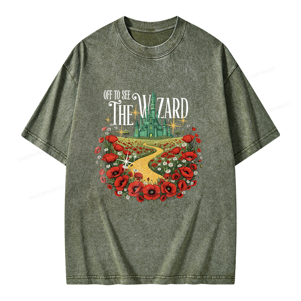 Pagewings Fantasy Books Lover Unisex Washed T-shirt