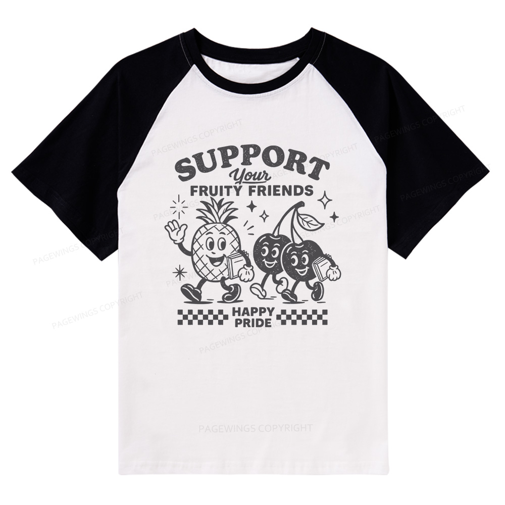 Pagewings Fruity Friends Raglan T-shirt