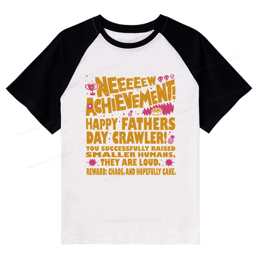 Pagewings Dad Achievement Raglan T-shirt