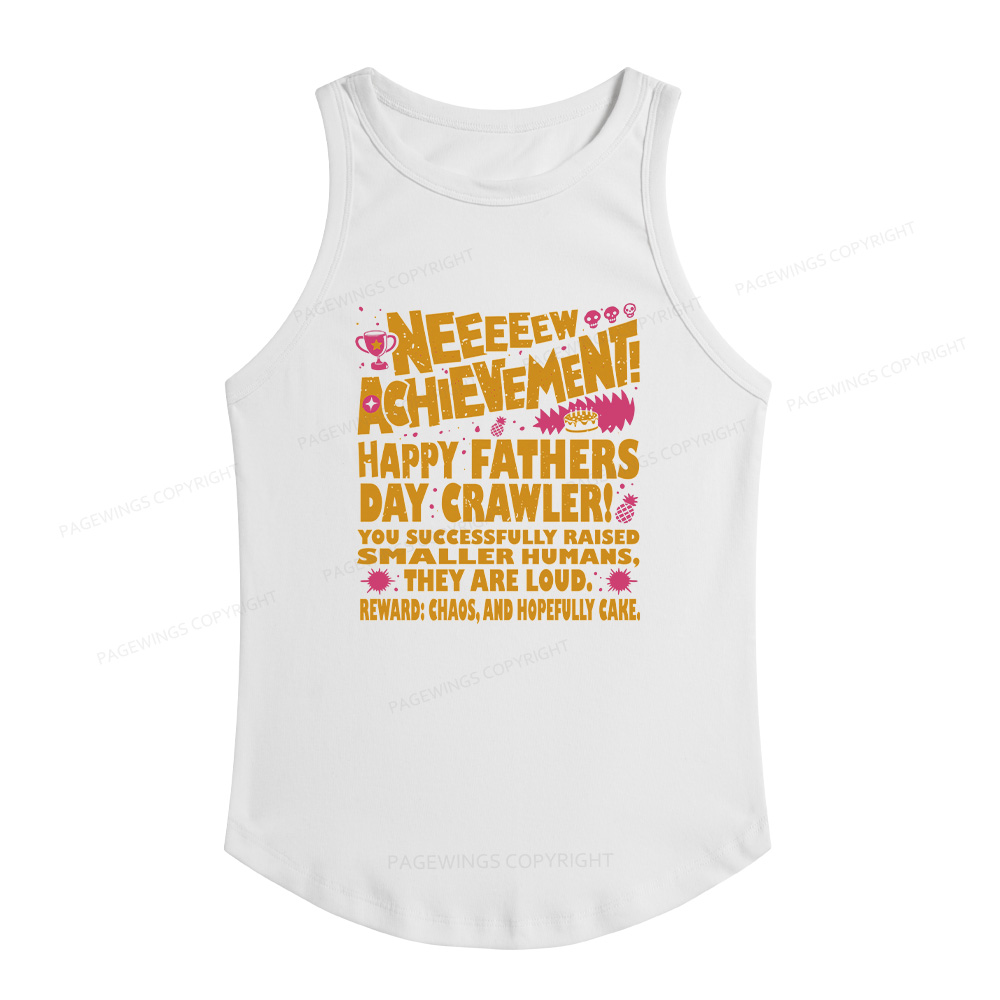 Pagewings Slim Fit Dad Achievement Women's Fitted Tank Top 