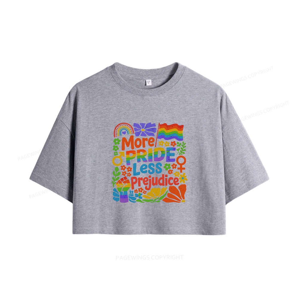 Pagewings More Pride Less Prejudice Women Crop Tops