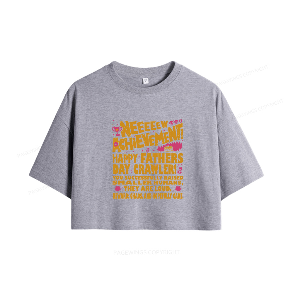 Pagewings Dad Achievement  Women Crop Tops