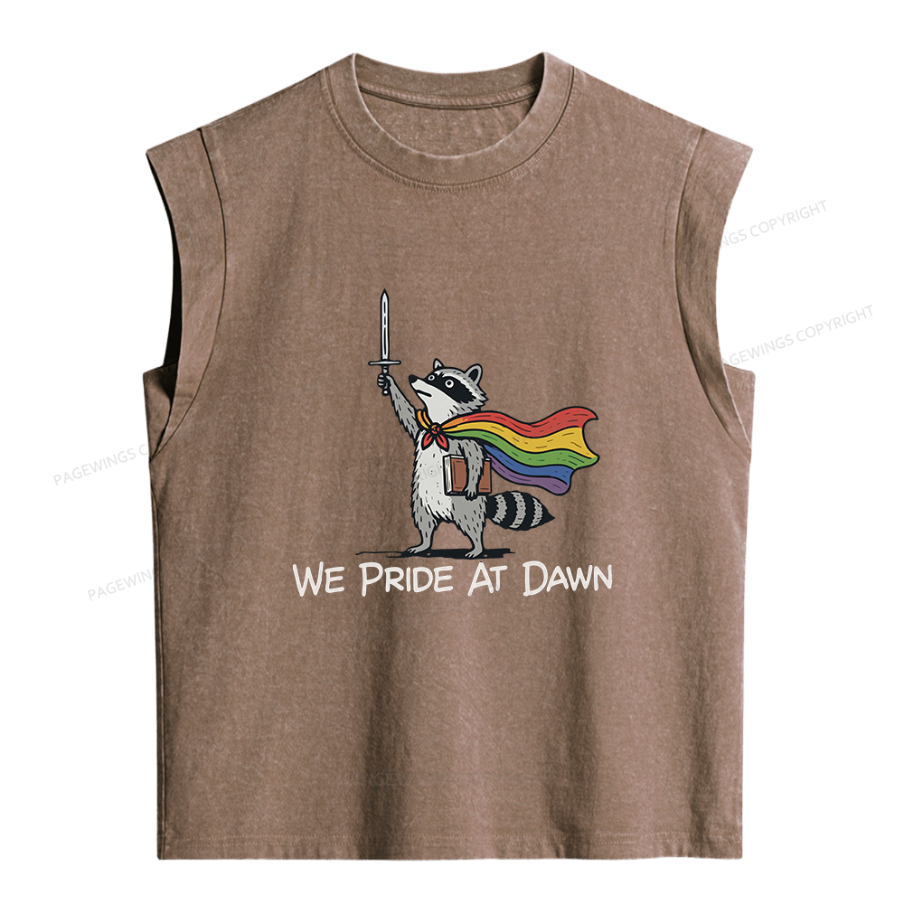 Pagewings We Pride At Dawn Women's Washed Tank Top